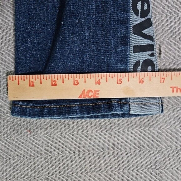 Levi's 502 Jean 20Reg Blue Tapered Leg Denim Tag 30x30 LEVI'S Spelled Out On Leg - Picture 11 of 16